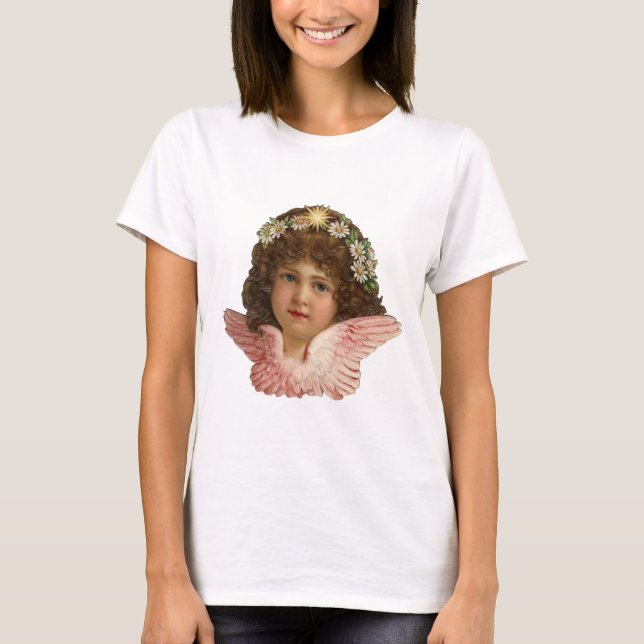 T-shirt chéri de cru de fille d'ange (Devant)