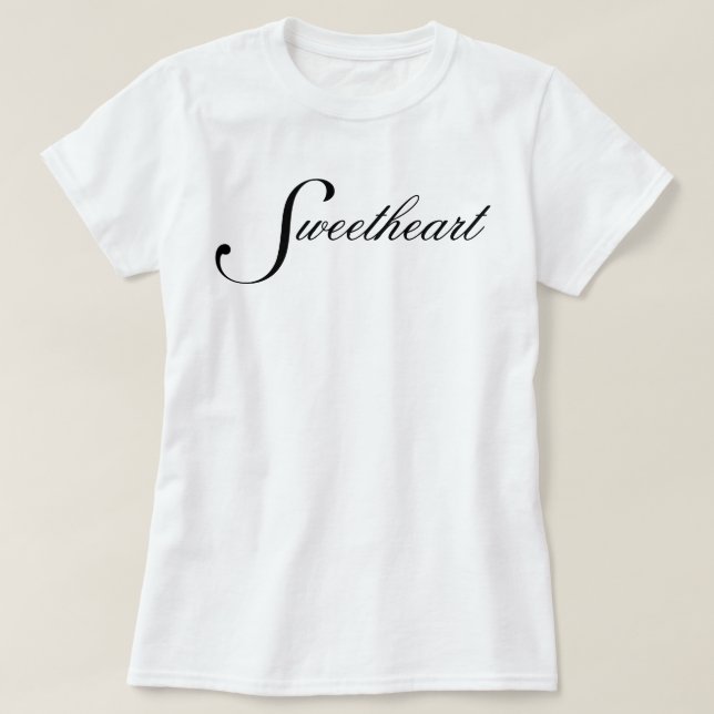 T-shirt "Chérie" écriture esthétique chic de base (Design devant)