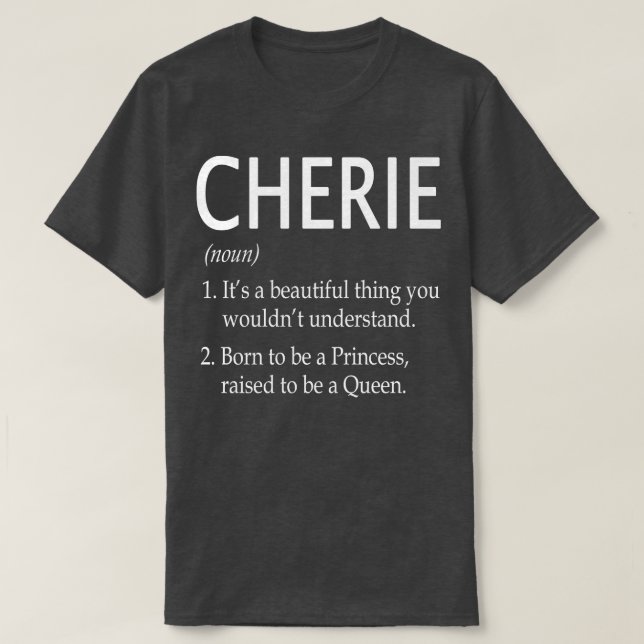 T-shirt Cherie Nom Cadeau 24 (Design devant)