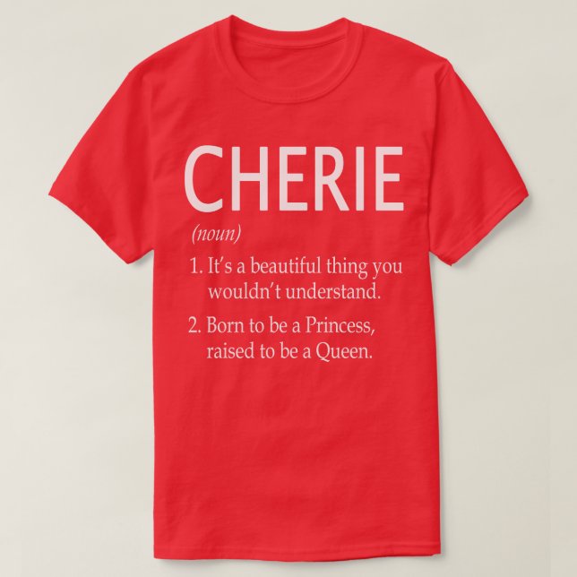 T-shirt Cherie Nom Cadeau 66 (Design devant)