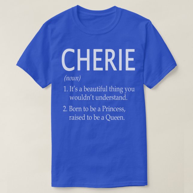 T-shirt Cherie Nom Cadeau 99 (Design devant)