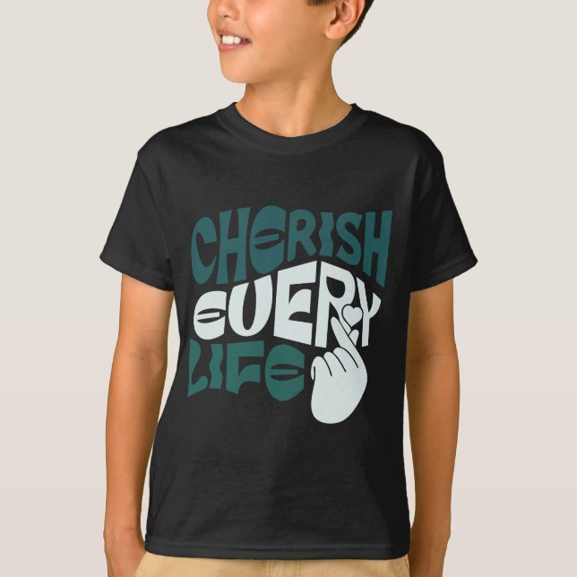 T-shirt Cherish Life - Love & Kindness Art (Devant)