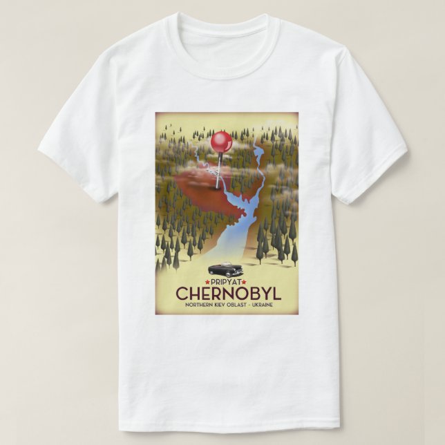 T-shirt Chernobyl, Pripyat, Ukraine impression de voyage (Design devant)