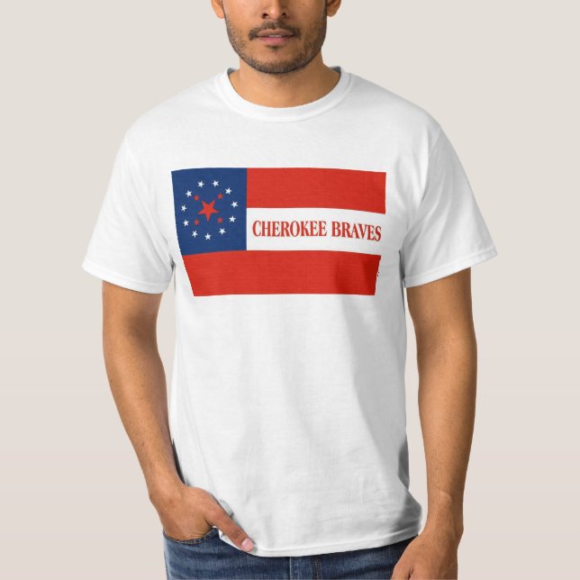 T-shirt Cherokee brave le drapeau, Etats-Unis (Devant)