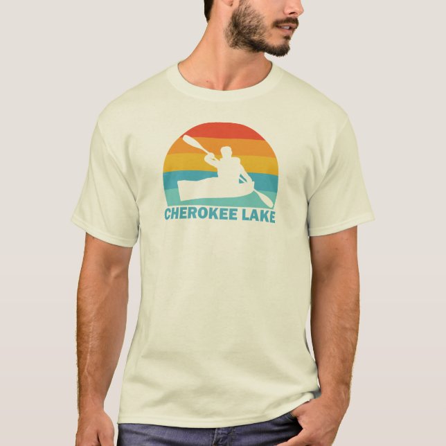 T-shirt Cherokee Lake Tennessee Kayak (Devant)