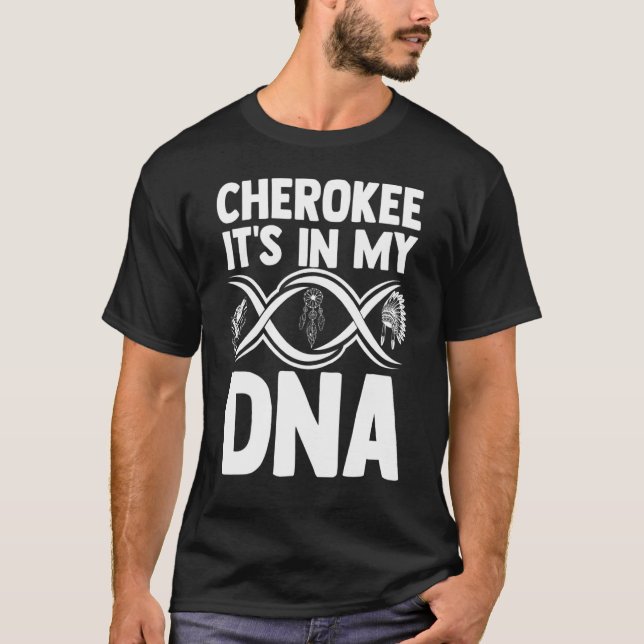 T-shirt Cherokeedna Amérindien Head (Devant)