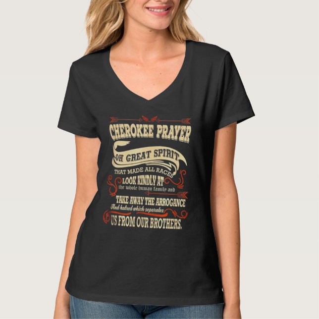 T-shirt Cherokees Prière américaine (Devant)