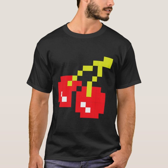 T-shirt Cherries 80s Jeu vidéo Halloween Costume Easy Gro (Devant)