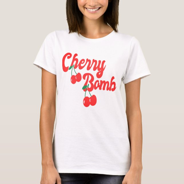 T-shirt Cherries Bomb- Red Cherry Bomb  (Devant)