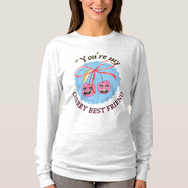 T-SHIRT CHERRY BEST AMI (Devant)