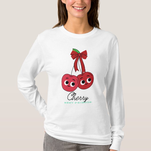 T-SHIRT CHERRY BEST AMI (Devant)