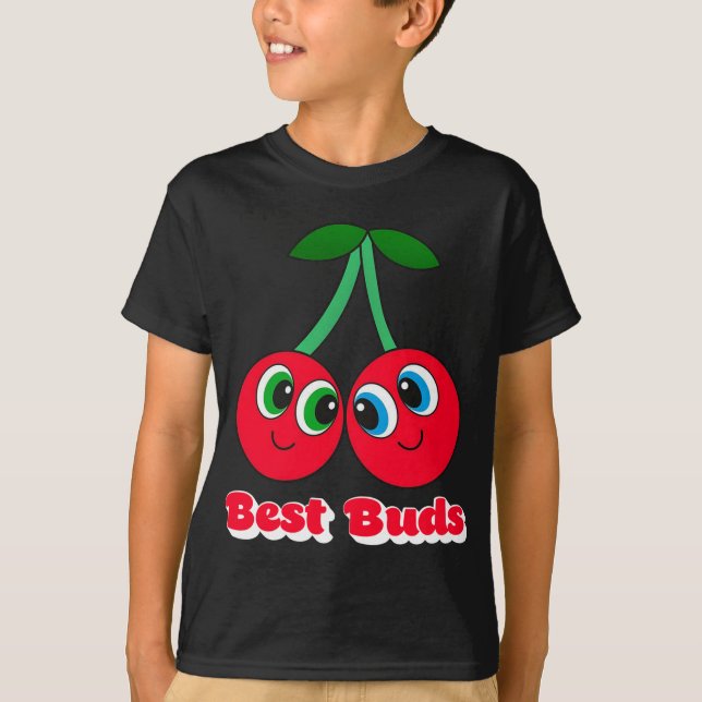 T-shirt Cherry Best Girl Friend Girami Smile Twin Berr (Devant)