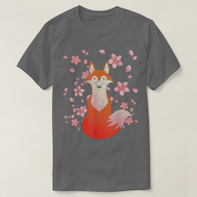 T-shirt Cherry Blossom Amoureux des animaux de la forêt fa (Design devant)