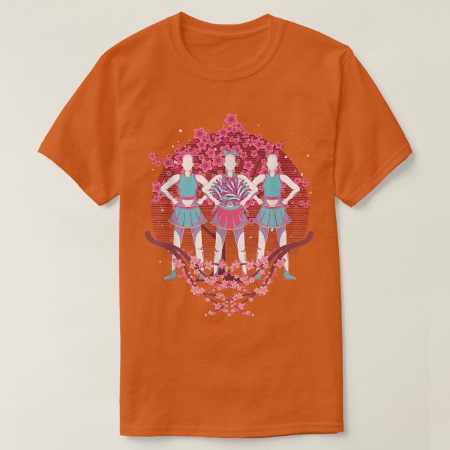 T-shirt Cherry Blossom Cheerled Sakura Cheerled Team C (Design devant)
