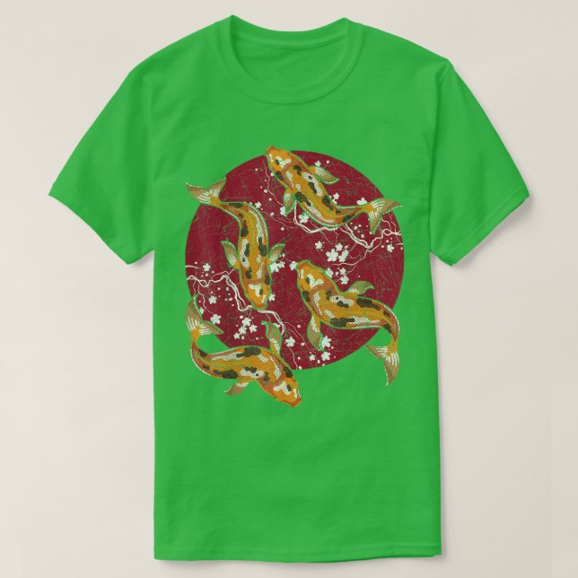 T-shirt Cherry Blossom Culture japonaise Japon Sakura Koi  (Design devant)