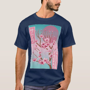 T-shirt Cherry Blossom Japonais Sakura Vaporwave esthétiqu