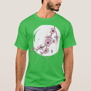 T-shirt Cherry Blossom Lune Japonaise Sakura Forest Vi