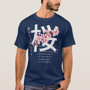 T-shirt Cherry Blossom sakura japonais kanji esthétique