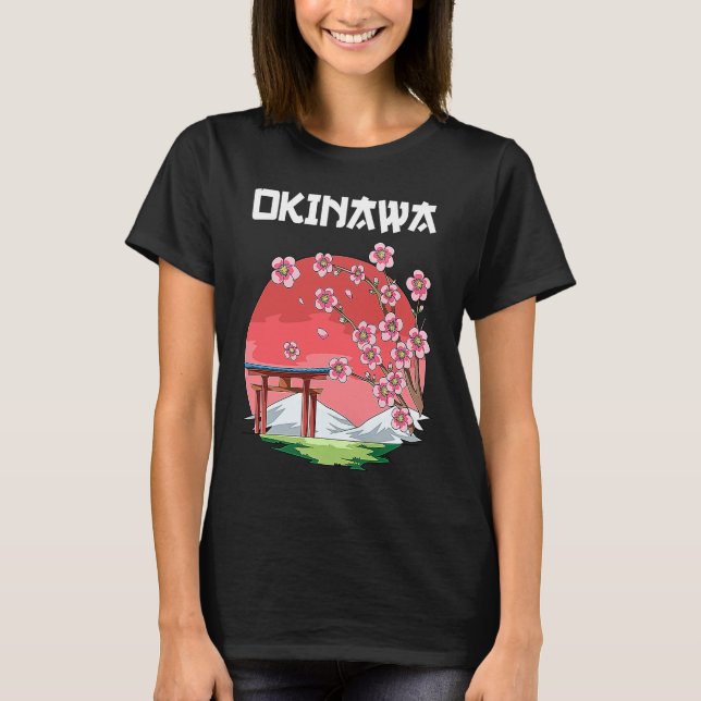T-shirt Cherry Blossom Sakura  Okinawa Japan (Devant)