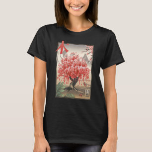 T-shirt Cherry Blossom Sakura Tree Mt Fuji Japon