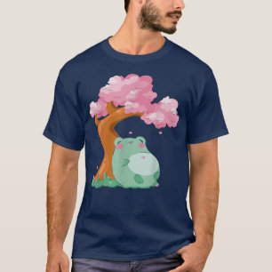 T-shirt Cherry Blossom Tree Sakura Cute Frog Kawaii Japane