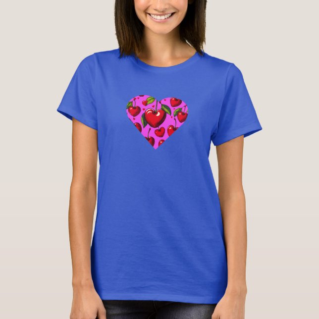 T-shirt Cherry Hearts Saint Valentin (Devant)