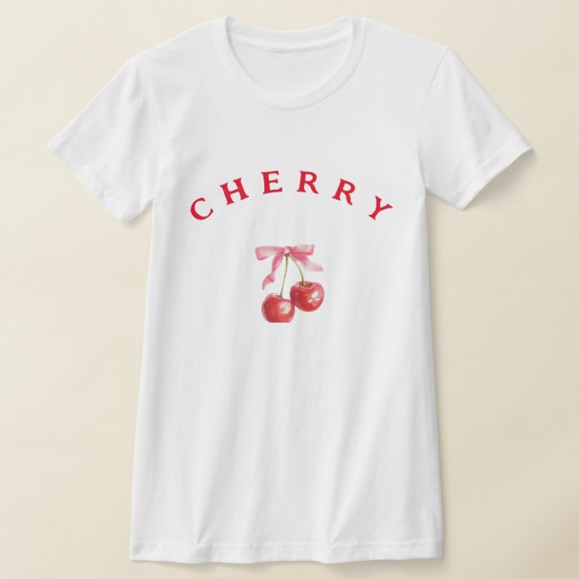 t-shirt "Cherry" minimaliste femme (Poser)