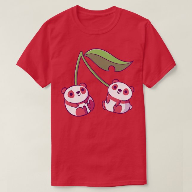 T-shirt Cherry Pandas (Design devant)