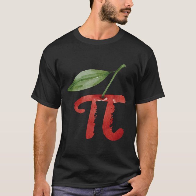T-shirt Cherry Pi Day Funny Pie Cherries 3.14 Humour Scien (Devant)