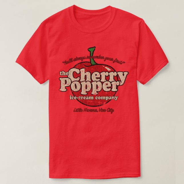 T-shirt Cherry Popper Ice Cream Company 1984 (Design devant)