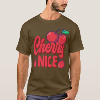 T-shirt Cherry Pun Végétarien Cerise Fruits de Nice
