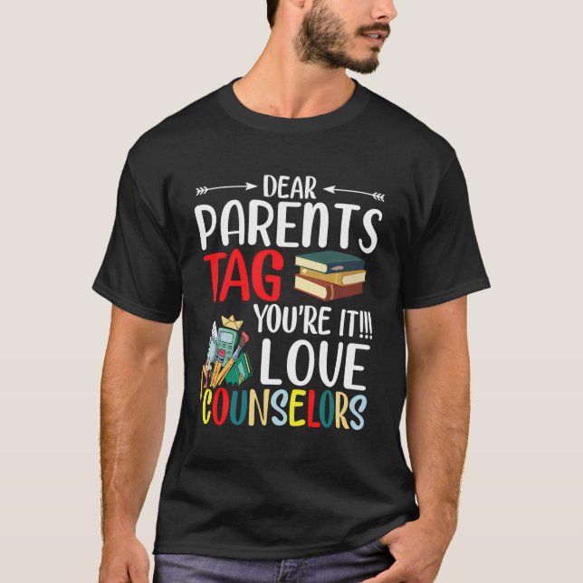 T-shirt Chers Parents Étiqueter Vous Êtes Ça L'Amour Conse (Devant)