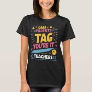 T-shirt Chers parents Étiquette Vous êtes ça l'amour Ensei
