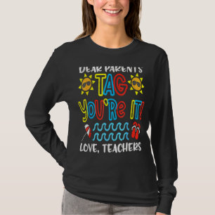 T-shirt Chers parents Étiquette Vous êtes ça l'amour Ensei