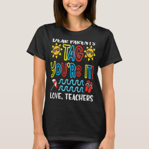 T-shirt Chers parents Étiquette Vous êtes ça l'amour Ensei