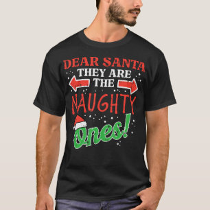 T-shirt Chers Père Noël, Mauvais Noël Noël, Noël, Noël, Ho
