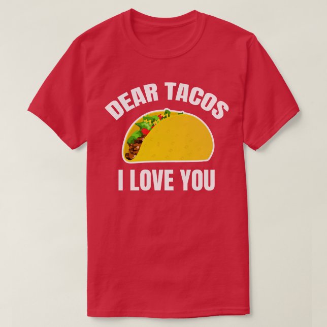 T-shirt Chers Tacos, je t'aime (Design devant)