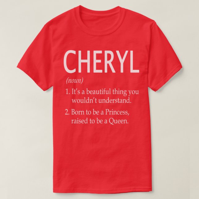 T-shirt Cheryl Nom Cadeau 84 (Design devant)