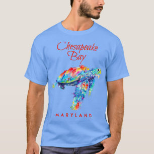 T-shirt Chesapeake Bay Maryland Aquarelle Tortue de mer1