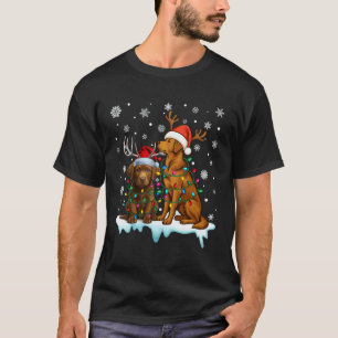 T-shirt Chesapeake Bay Retriever Noël Chapeau de Père Noël