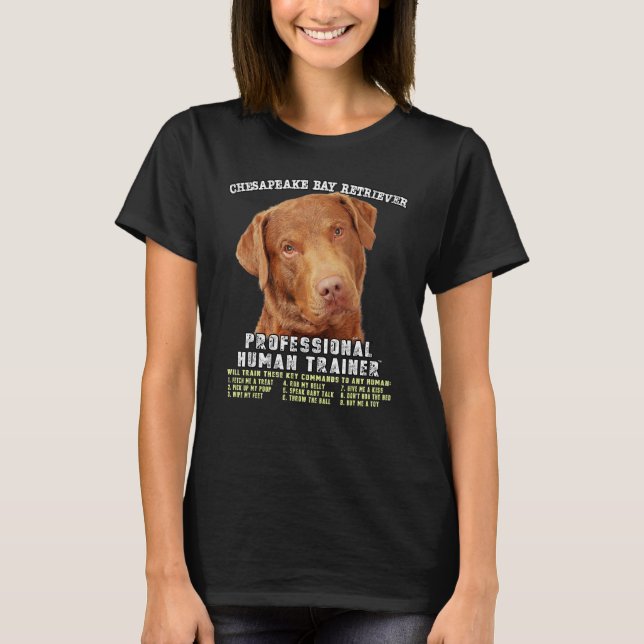 T-shirt Chesapeake Bay Retriever Professional Human Traine (Devant)
