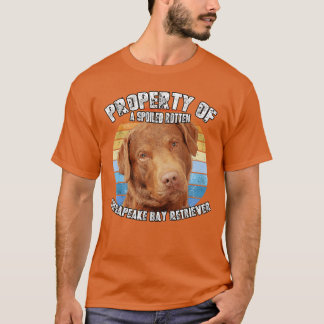 T-shirt Chesapeake Bay Retriever Propriété d'un garçon vin