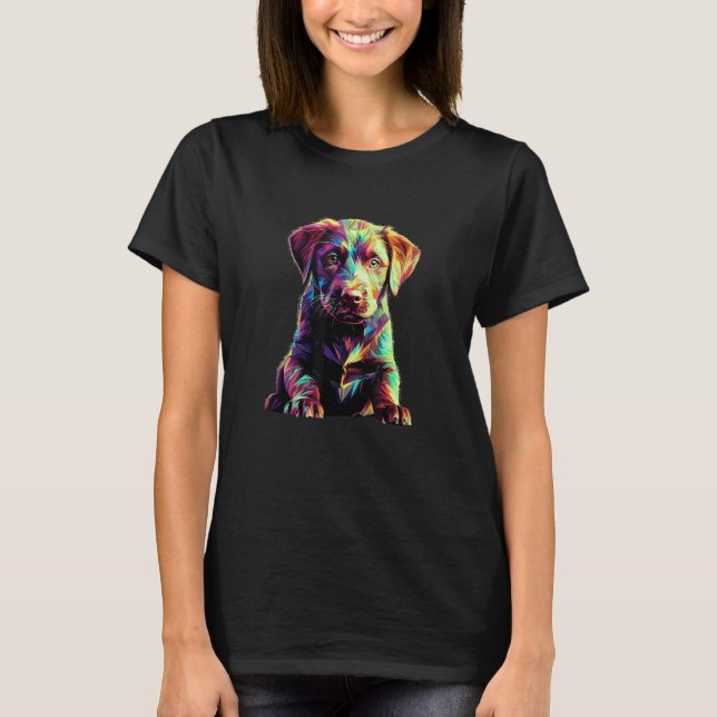 T-shirt Chesapeake Bay Retriever Puppy Dog Pop Art (Devant)