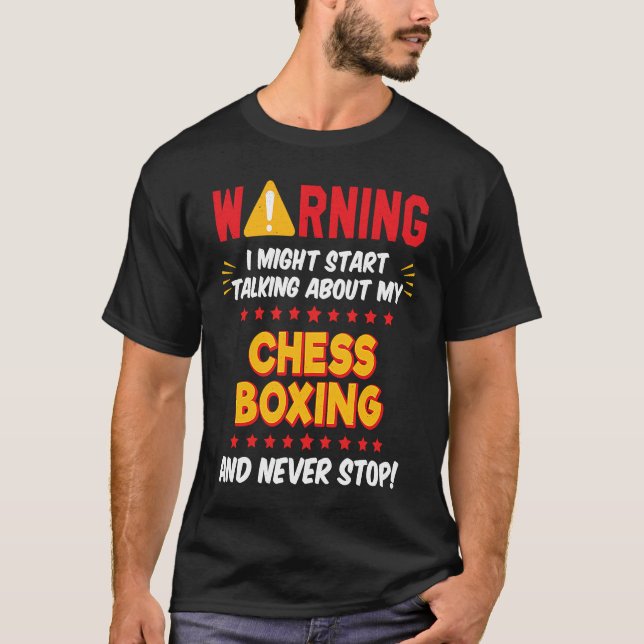 T-shirt Chess Boxing Chess Boxer Joke Graphic (Devant)