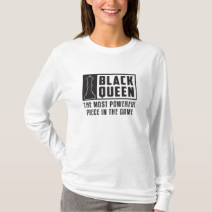 T-shirt Chess Chess Board Black Queen Checkmate Board Cade