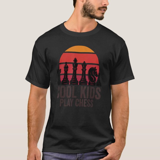 T-shirt Chess Chessboxe échecs Masters Cool Enfants Jouer  (Devant)