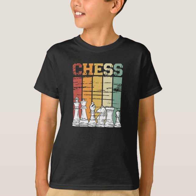 T-shirt Chess game retro vintage (Devant)