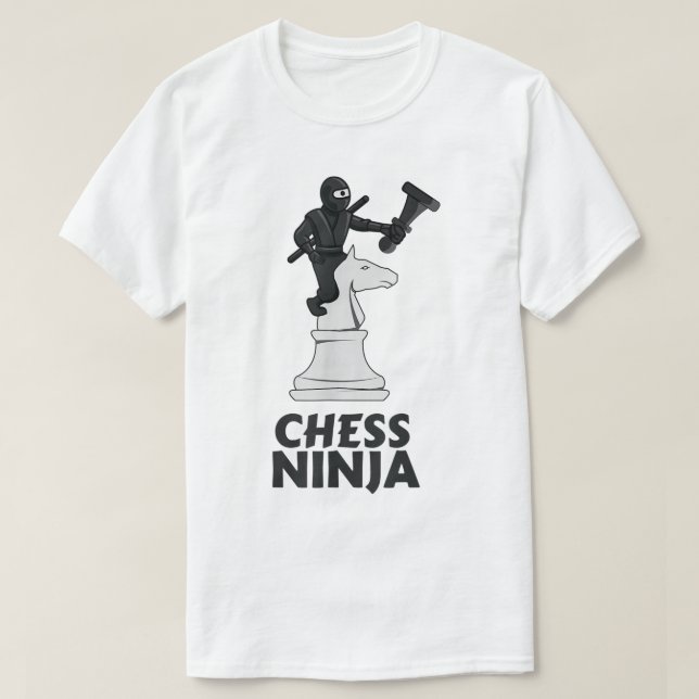 T-shirt Chess Ninja | Funny Strategy Gamer Design (Design devant)