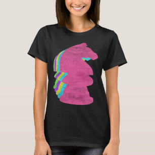 T-shirt Chess Piece Chevalier 80s Couleurs 1980s