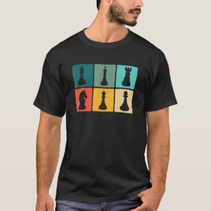 T-shirt Chess Retro Graphic Chess Player Checkmate Board G